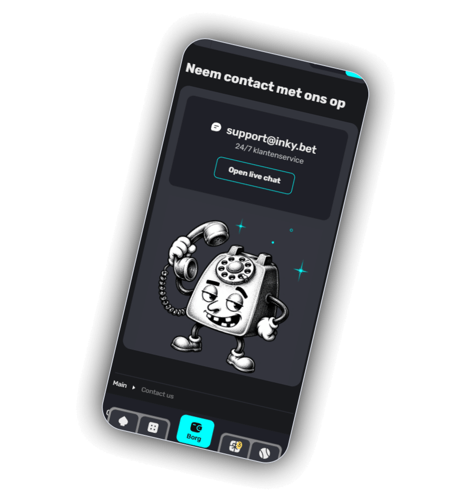 Contact opnemen met InkyBet