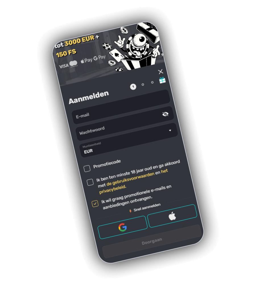InkyBet VIP registratie